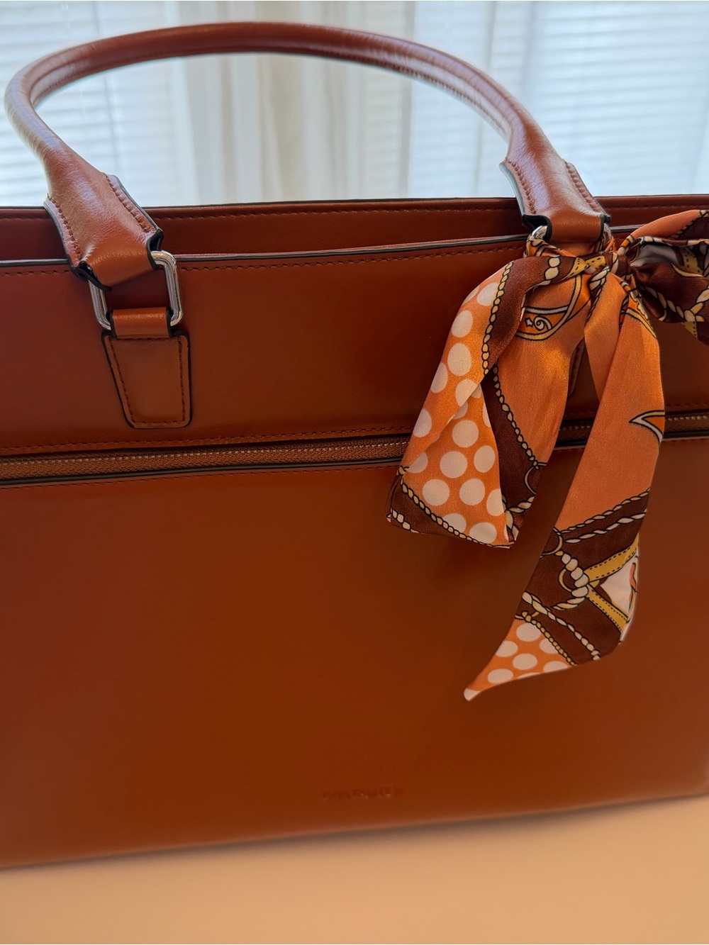 BOSTANTEN Cognac Leather Laptop Tote | Work Bag | Business Satchel